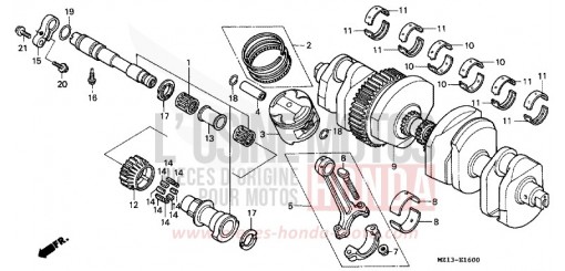 ALBERO MOTORE/PISTONE CB1000FR di 1994